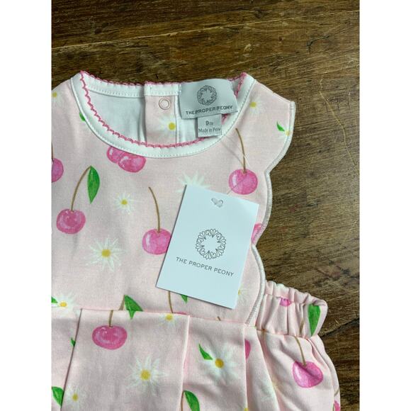 The Proper‎ Peony The Cherry Bloom Girl Bubble NWT size 9mo - Picture 3 of 5